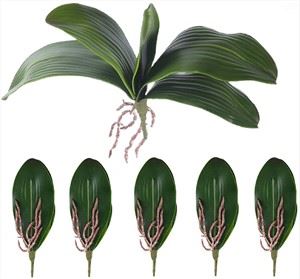 Feuilles d'orchidées artificielles